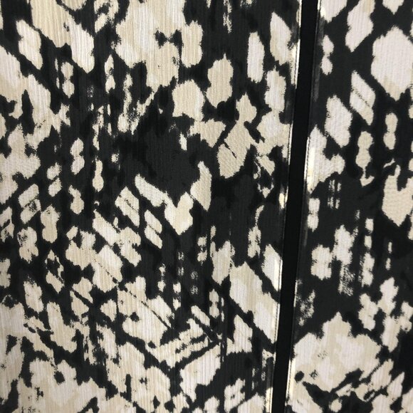 Vince Dress Womens 14 Black White Silk Sleeveless Shift Sheath Patterned Midi - Picture 11 of 14